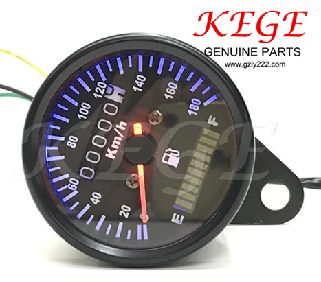  Universal LED Daul Speedometer Fuel Meter 